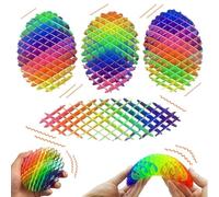 4 Piezas Antiestres Juguetes, Fidget Worm Toy, Fidget Spinner Toys, Ansiedad Alivio del Estrés Juguete, Juguete de Gusano Inquieto, Juguetes Sensoriales para Niños y Adultos,muñeco antiestres