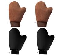 4 Piezas Aplicador De Bronceado Mitt, Mitt De Curtidor De Doble Cara Con Diseño De Pulgar Y Muñeca Elástica, Aplicador De Loción De Microfibras, Guantes De Crema Corporal De Resistencia Al Aceite