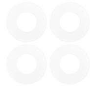 4 Piezas Arandela de válvula de descarga, Recambios para Junta de inodoro para Geberit, Junta de campana de sifón, para todas las válvulas de descarga Geberit 816.418.00.1(63 x 32 x 3 mm, Blanco)