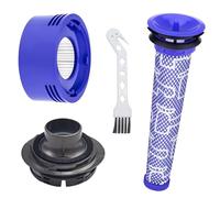 4 Piezas Aspiradoras Accesorios Kit, con Cubierta Trasera del Motor, Filtro Trasero HEPA, Prefiltro y Cepillo, Repuesto Filtro, para Limpieza e Higiene, para Dyson V7 V8