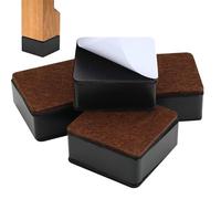 4 Piezas Autoadhesivos Acero Carbono Elevadores de Muebles Resistentes 3cm Elevador de Muebles Antideslizante 6cm Diámetro Furniture Risers Gato Elevador Muebles para Mesa Sofá Sillón Cuadrado Negro