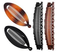 4 Piezas Banana Clip, Vintage Pinzas de Plátano,Pinzas para el Pelo de Plátano,Peine de Cola de Pez,Peines y Clip de Plátano para Cabello Rizado Grueso,Clips Pelo Niña