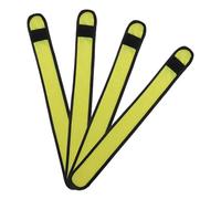 4 Piezas Banda LED Reflectante para Patas de Caballo, Amarillo | Tela, Alta Visibilidad Nocturna, Uso en Carretera y Entrenamiento, para Patas y Tobillos Equinos