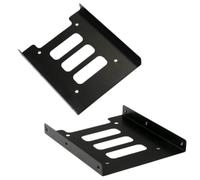 4 Piezas Bandeja del Disco Duro de 2,5 a 3,5 Pulgadas, Metal Negro | Diseño sin Tornillos, Soporte Estable para Técnicos y Montajes de Pc, para Mejoras y Reparaciones