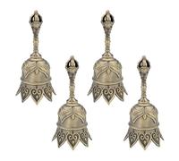 4 Piezas Bell Bell Clapper - Campanas De Meditación Tibetana - Campanas De Mano Para Adultos Mayores Junto A La Cama, Escuela, Iglesia, Hotel, Servicio De Navidad Y Boda