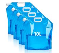 4 Piezas bidones de Agua Plegables,10L Envase de Agua Portátil,Deposito Agua Camper para Viaje Camping y Senderismo