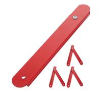 4 Piezas Bisagra de Escalera Plegable 56cm Roja Metálica Varilla Soporte | Cierre Doble Hebilla, Acero Galvanizado y Aleación de Aluminio, para Escaleras Plegables y Paneles