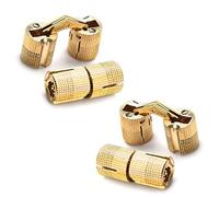 4 Piezas Bisagra Invisible de Barril, Bisagras Ocultas de Latón, Bisagras Cilíndricas de Latón, Ángulo de Apertura de 180 Grados para DIY Caja de Joyería Accesorio de Artesanía (10 mm)
