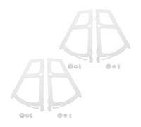4 Piezas Bisagras para Armario Puerta Abatible de Plástico Blanco | Resistente a Aflojamiento, Diseño para Zapatero y Cajón de Zapatos, Mecanismo de Apertura hacia Abajo