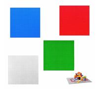 4 Piezas Bloque Clásico Placa Base Bases Clásicas para Construir 25,5 x 25,5 cm Classic Base de 32x32 Tacos Compatible para Niños
