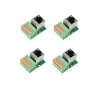 4 Piezas Bloque de Terminal de Red RJ45, 8 Pines, Montaje en Riel DIN Sin Herramientas, Toma de Red Cat.5e con Terminal de Inserción
