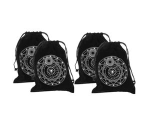 4 Piezas bolsa con cordón bolsas de almacenamiento de dados carta del tarot bolsos de mano makeup bag maletin de maquillaje bolsa de favores de fiesta bolsas con cordones franela Beavorty