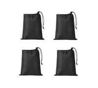 4 Piezas Bolsa de Cordón Impermeable,Bolsa Organizadora para Ropa y Zapatos, Bolsa de Gimnasio,Oxford,Negro,Multiusos para Viaje Natación Yoga Deportes al Aire Libre Familia (1 cuerda, 30*40cm)