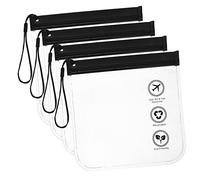 4 Piezas Bolsa de Cosméticos Bolsas de Aeropuerto Bolsas Organizadoras Transparentes Bolsa de Cosméticos Mini Kit de Maquillaje Monedero de Plástico Bolsa Compatible con Aerolíneas Organizador de Maqu