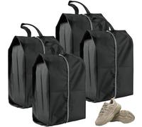 4 Piezas Bolsa Zapatos Viaje, 39cm Bolsas de Almacenamiento de Zapatos Resistente al Agua, Portátil Prueba de impermeabile Humedad Almacenamiento Bolsa, Organizador de Zapatos con Cremallera