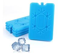 4 Piezas bolsas de hielo,Acumuladores de Frío Nevera,Placas de hielo,Bloques Congeladores de Frío Pequeños,Plana Freeze Refrigeración Bloques,para Viajar y Acampar Mantiene Fríos Alimentos y Bebidas