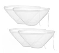 4 Piezas Bolsas de Leche de Nueces, Bolsas de Tela de Queso, Colador Kefir Para Queso, Filtro de Malla Fina con Cordón, Paño Reutilizable de Nailon, para Queso, Zumo de Frutas, Café, Zumo de Verduras