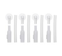 4 Piezas Boquilla de Inflado de Prendas para Chalecos y Abrigos de Plumas | Plástico Resistente al Desgaste, Diseño Ligero y Portátil, Color Blanco, para Esquí y Almacenamiento Estacional