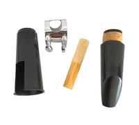ＡＷＨＡＯ 4 Piezas Boquilla de Kit para Principiantes con Accesorios de Viento Madera Clip Y Capuchón Que Facilita el Sonido Adecuado para Conciertos, Clip de Plata