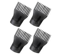 4 Piezas Boquilla de Secador de Pelo de Boca Ancha Negra | Accesorio de Peinado para Peluquería Profesional, Concentrador de Aire, Uso Doméstico y Salón