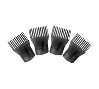 4 Piezas Boquilla de Secador de Pelo de Punta Ancha | Diseño de Pato Ancho, Flujo de Aire Concentrado, para Peluquería y Barbería Profesional, Color Negro