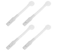 4 Piezas Boquilla Infladora Portátil Válvula Roscada y Pulsador, TPU | Compatible Bombas de Aire y Equipos de Camping, Cómoda Mayores, Blanco