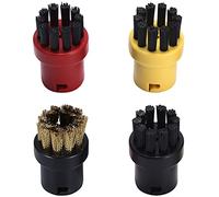4 Piezas Boquillas de Limpieza De Vapor Cepillos de Limpieza a Vapor Accesorios de Repuesto Cepillo Redondo Cepillo de Repuesto para Limpiador a Vapor para Kärcher SC1 SC2 SC3 SC4 SC5 CTK10 etc