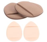 4 Piezas Borla de Polvos Mini, Esponja Hidrófila sin Látex | Tira para Dedo, Cubre Zonas Finas Limpia Fácil, para Base Líquida y Polvo Compacto