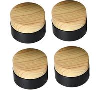 4 Piezas Botella Cosmética Envases de Bálsamo Labial Envases de Brillo de Labios Contenedores for el Cuidado de la Piel Traje Negro Tarros de Mantequilla Corporal Mini Loción Contenedores for el Cuida
