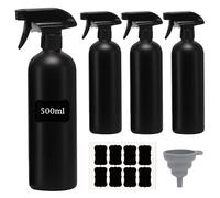 4 Piezas Botella De Spray Vacías De 500 Ml, Botellas De Spray Pulverizador, Bote Spray Productos De Limpieza, Botellas De Spray, Botella De Aerosol De Plástico Reutilizable para Aceites Esenciales