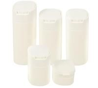 4 Piezas Botellas de Viaje 100ml PE PP de Color Claro | Camping y Viaje, Diseño Recargable Antifugas, Set de Aseo y Maquillaje, Práctico y Ligero