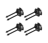 4 Piezas Botón Pulsador Doble de Inodoro PP Plateado para Cisterna | Cabeza Redonda, Proceso de Chapado Multicapa, Estructura Simple, para Tapa Orificio de 48mm Color Aleatorio