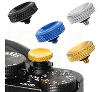 4 Piezas Botones Disparadores para Cámara, Gatillo de Latón, Cóncavo Botón de Obturador Cámara Compatible con Fujifilm X100, Leica M1, Sony RX1, Hasselblad XD7, Canon F-1, Nikon FM2, etc.