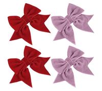 4 Piezas Bow Buratpin, Horquilla De Terciopelo, Accesorios Para El Cabello De Diseño Clásico, Decoraciones De Peinado, Accesorios Para El Cabello Para Mujeres Simples.