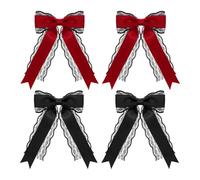 4 Piezas Bow Buratpin, Simple Lace Batpin, Lindos Accesorios Para El Cabello Dulce, Decoraciones De Peinado.