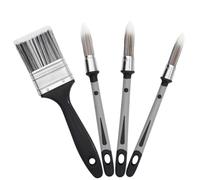 4 Piezas Brochas Pintura con Mango, 0.45/0.6/0.75/2in Pinceles de Pintura, Profesional Pincel para Pintura, Multifuncional Pincel para Pintura Limpieza