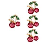 4 Piezas Broche De Abeja Cereza Cadena De Plata Para Mujer Broches De Perlas Para Mujer Gender Alfiler De Mariquita Alfileres De Ropa Pendientes De Araña Oro Orgullo Cobre DEARMAMY