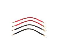 4 Piezas Cables Puente de Altavoz OFC con Conectores Banana Baño de Oro Bi-Wire HiFi