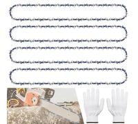 4 Piezas Cadenas De Sierra 3/8" 1,3 Mm 52 Tg 35 Cm (14"), Cadena De Motosierra, Cadena De Motosierra, Cadena De Motosierra 52 Eslabones Motrices, Cadena De Repuesto Cadena Profesional Adecuada
