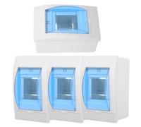 4 Piezas Caja de Conexiones Eléctricas de 2 a 3 Circuitos Ventana | Plástico, Instalación Sencilla, Opciones de Cableado Versátiles, para Centro Comercial y Hotel, Uso de Pared