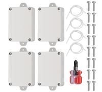 4 Piezas Caja de Conexiones Impermeable IP65, Caja Estanca Exterior Electrica, Cajas Estancas Electricidad, de Derivación Conexiones Cables Electrónica, con Oreja Fija(83X58X33MM, blanco)
