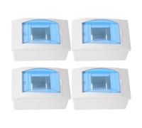 4 Piezas Caja de Distribución Eléctrica para 2-3 Circuitos Ventana | Montaje en Pared, Plástico, Sellado Resistente al Clima, para Componentes Din Rail y Acceso Visual Rápido