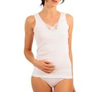 4 Piezas Camiseta Interior con Encaje, 100% Algodòn