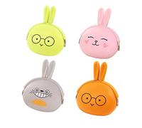 4 Piezas Cartoon Animal Coin Folders, Cartoon Silicone Coin Purse, Mini Wallet, Super Waterproof, Cute and Stylish, Use As Coin Purse, Storage Bag