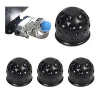 4 Piezas Caucho Protector Bola, Cubierta de Bola de Remolque Negra,Remolque Cubierta de Bola de Goma Negra,Tapa Bola Remolque para Remolque Camión RV Coche(Negro)