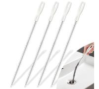 4 Piezas Cepillo de Limpieza para Desagüe, Cepillo Flexible para Limpieza de Desagües, Cepillo Limpiador de Tuberías de Desagüe, Cepillo Desatascador Tuberias para Eliminar Pelos y Desatascar Baños
