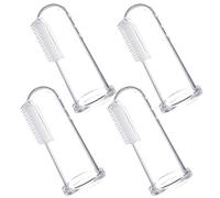 4 Piezas Cepillo Dientes Bebe con Dedal Silicona Suave-Cepillo Dientes Infantil Para Bebes y Niños - Cepillo de Dientes Bebe y Niño Forma Dedo Cepillos de Dientes Bebe