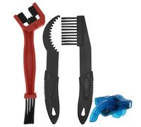 4 Piezas Cepillo Limpia Cadenas Moto, Limpiador Cadena Moto, Cepillo de Limpieza de Cadena de Bicicleta, Limpiador Cadenas Motocicleta Herramienta para Limpieza de, Rojo