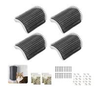 4 Piezas Cepillo Masaje Pet Set, Cepillo Esquinero Corner, Masajeador Gato, Masaje Peine Gatos Juguetes, Cepillo Angular De Masaje Para Gatos, Para Frotar y Masajear Gatos, Gomas Para Gatos