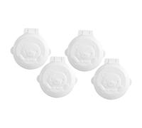 4 Piezas Cerradura de Seguridad Abs Blanco, para Botón de Lavadora | Protección Mecánica Doble Defensa, se Fija Firmemente, para Ñiño y Botón de Inicio, Uso Doméstico